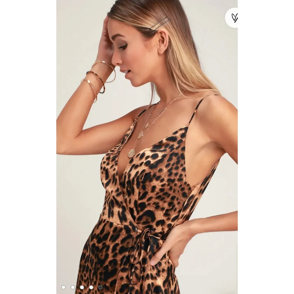 Lulu's Coraline Leopard Print Sleeveless Midi Dress - Picture 10 of 12